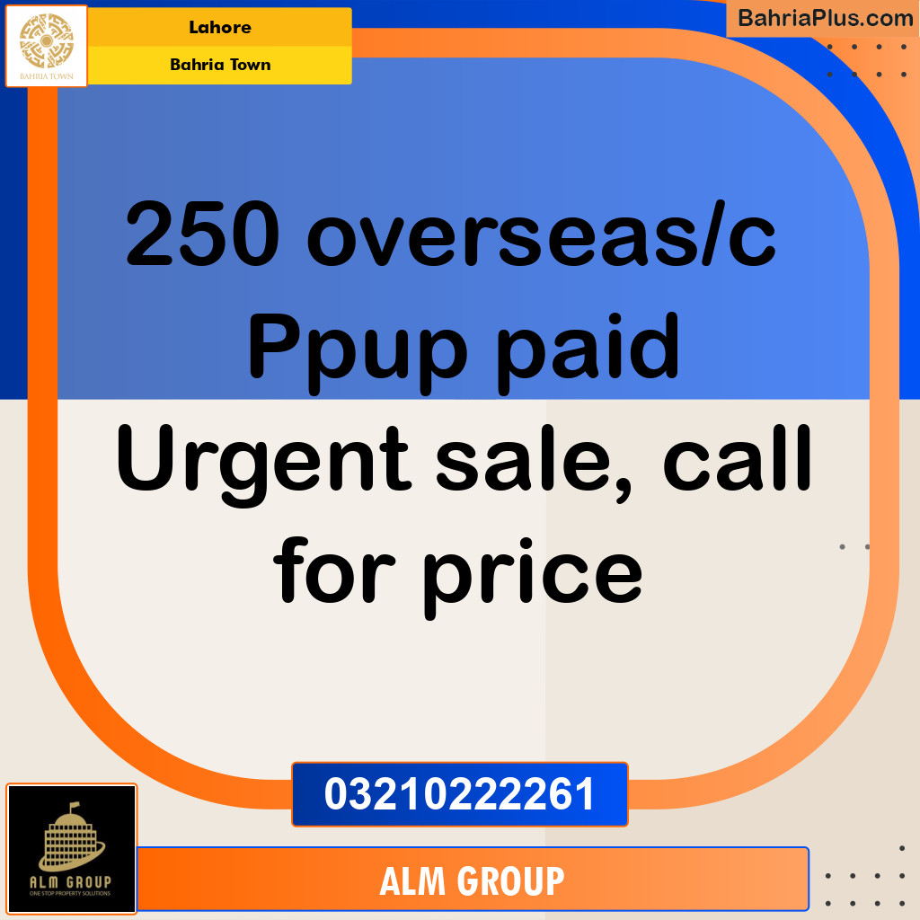 10 Marla Residential Plot for Sale in Bahria Town, Lahore - (BP-334180)