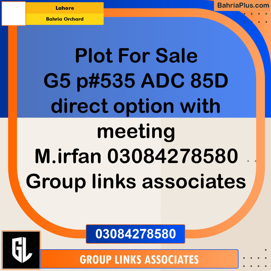 Residential Plot for Sale in Bahria Orchard, Lahore - (BP-334191)