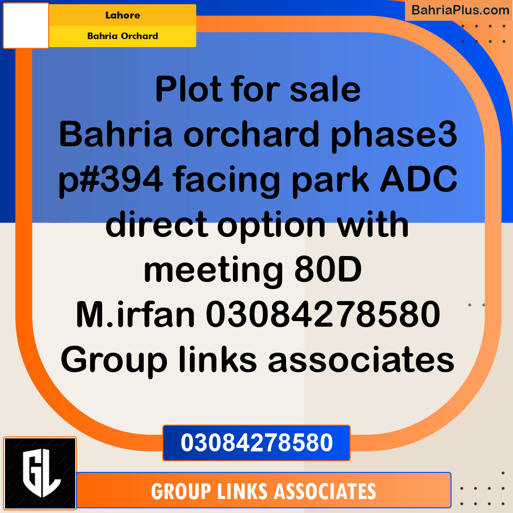 Residential Plot for Sale in Bahria Orchard, Lahore - (BP-334236)