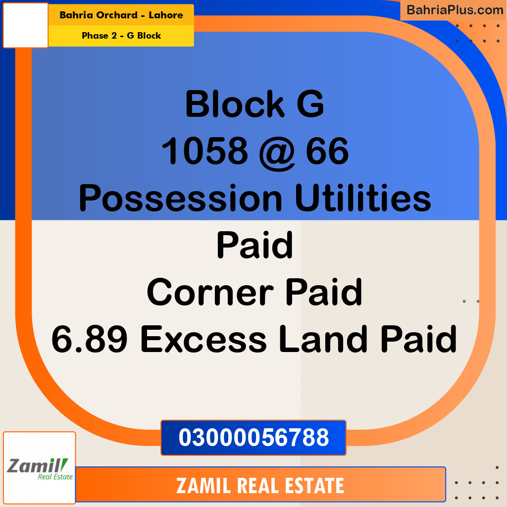 5 Marla Residential Plot for Sale in Phase 2 - G Block -  Bahria Orchard, Lahore - (BP-334269)