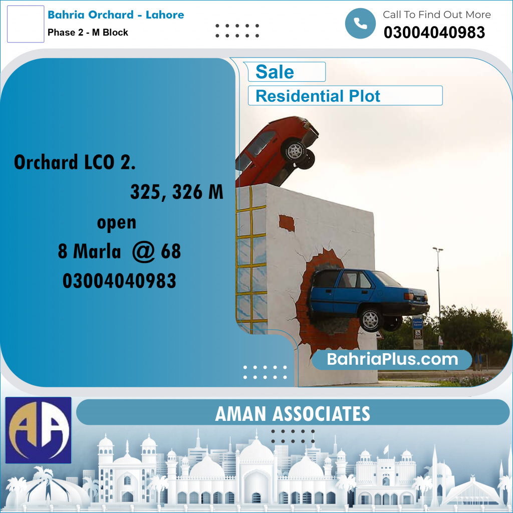 Residential Plot for Sale in Phase 2 - M Block -  Bahria Orchard, Lahore - (BP-334280)