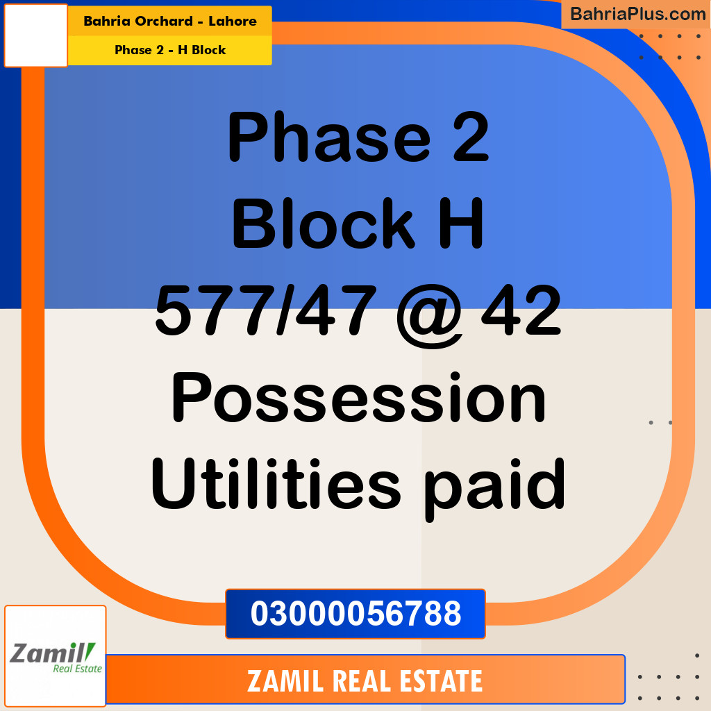 5 Marla Residential Plot for Sale in Phase 2 - H Block -  Bahria Orchard, Lahore - (BP-334285)