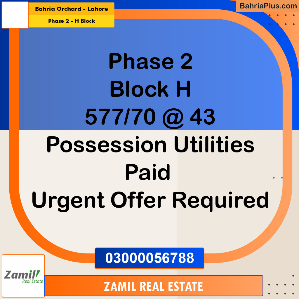 5 Marla Residential Plot for Sale in Phase 2 - H Block -  Bahria Orchard, Lahore - (BP-334286)