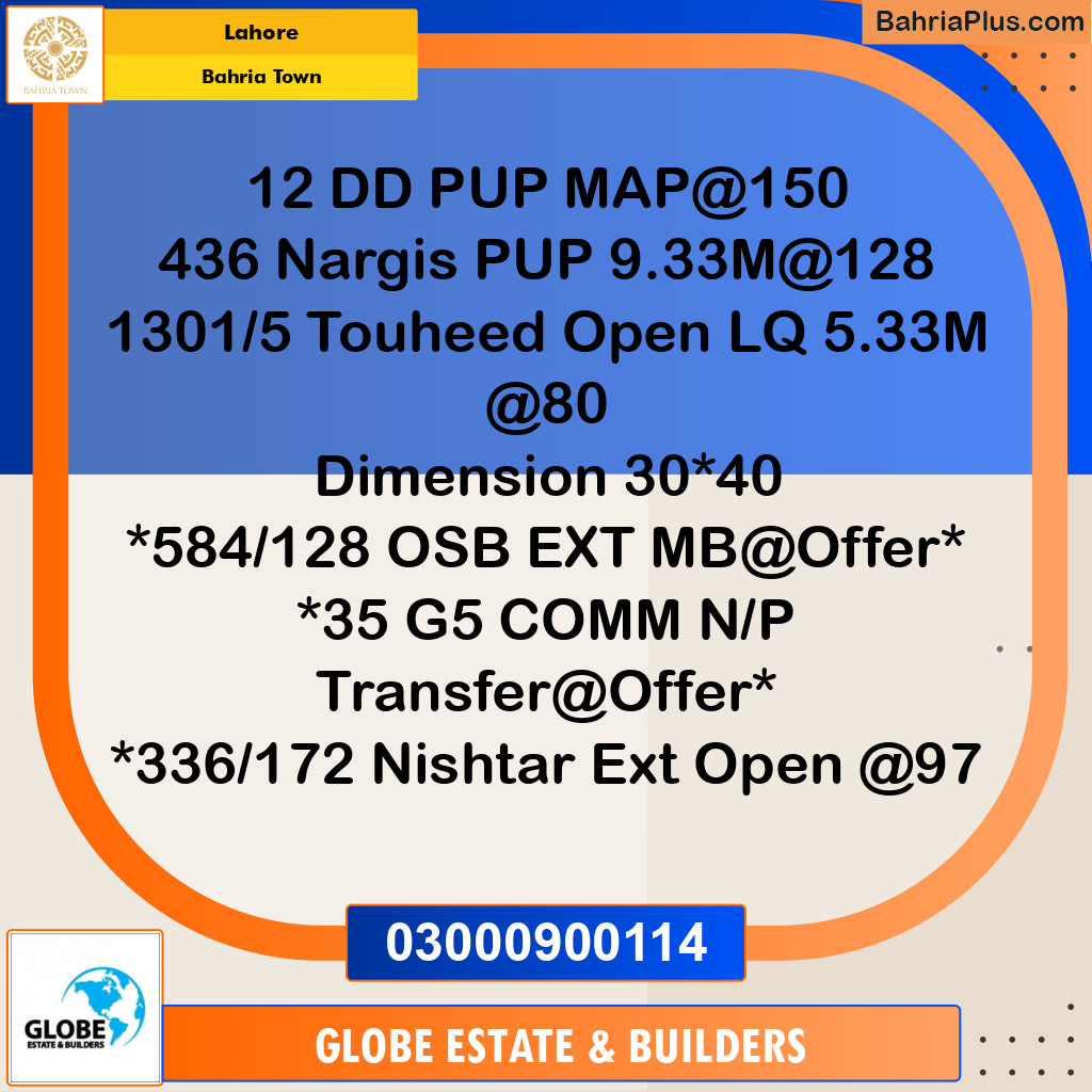 Residential Plot for Sale in Bahria Town, Lahore - (BP-334348)