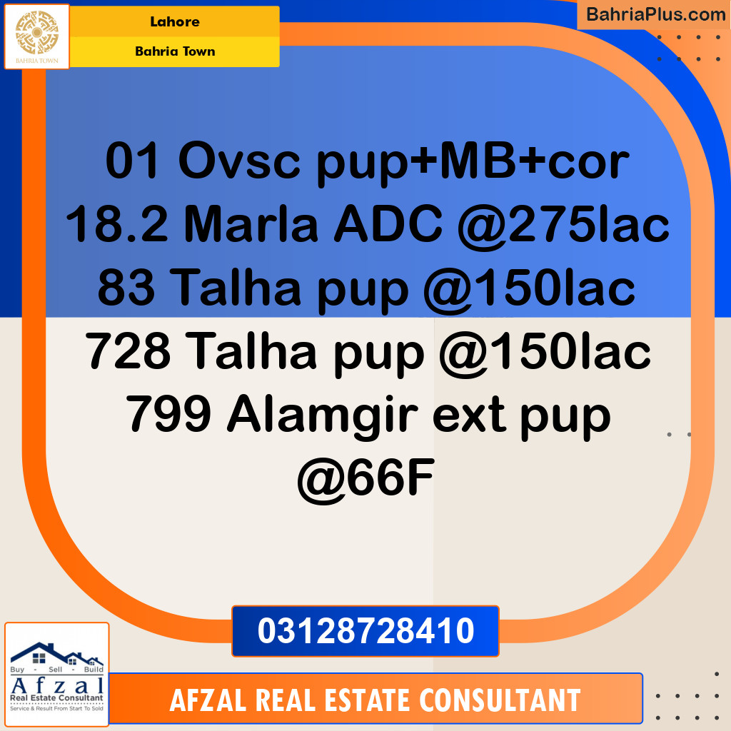 Residential Plot for Sale in Bahria Town, Lahore - (BP-334366)