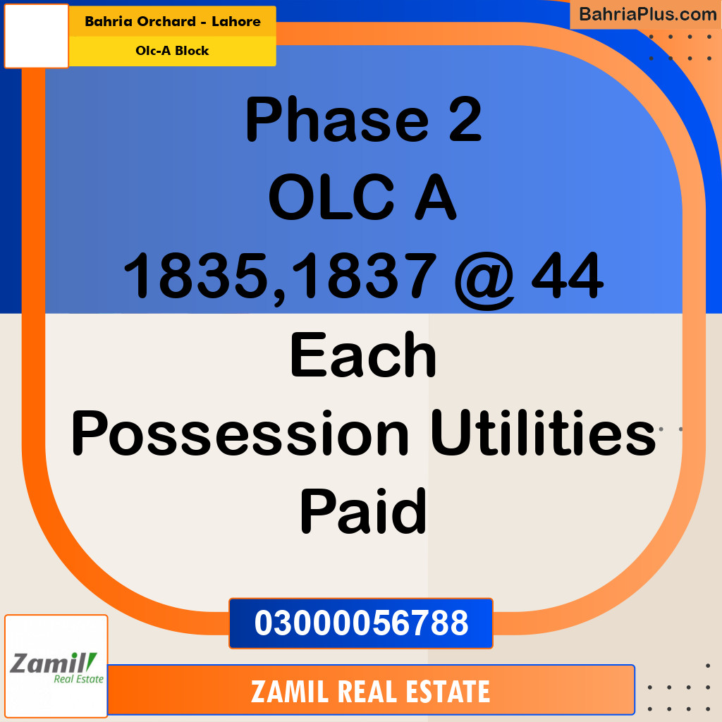 5 Marla Residential Plot for Sale in OLC-A Block -  Bahria Orchard, Lahore - (BP-334483)