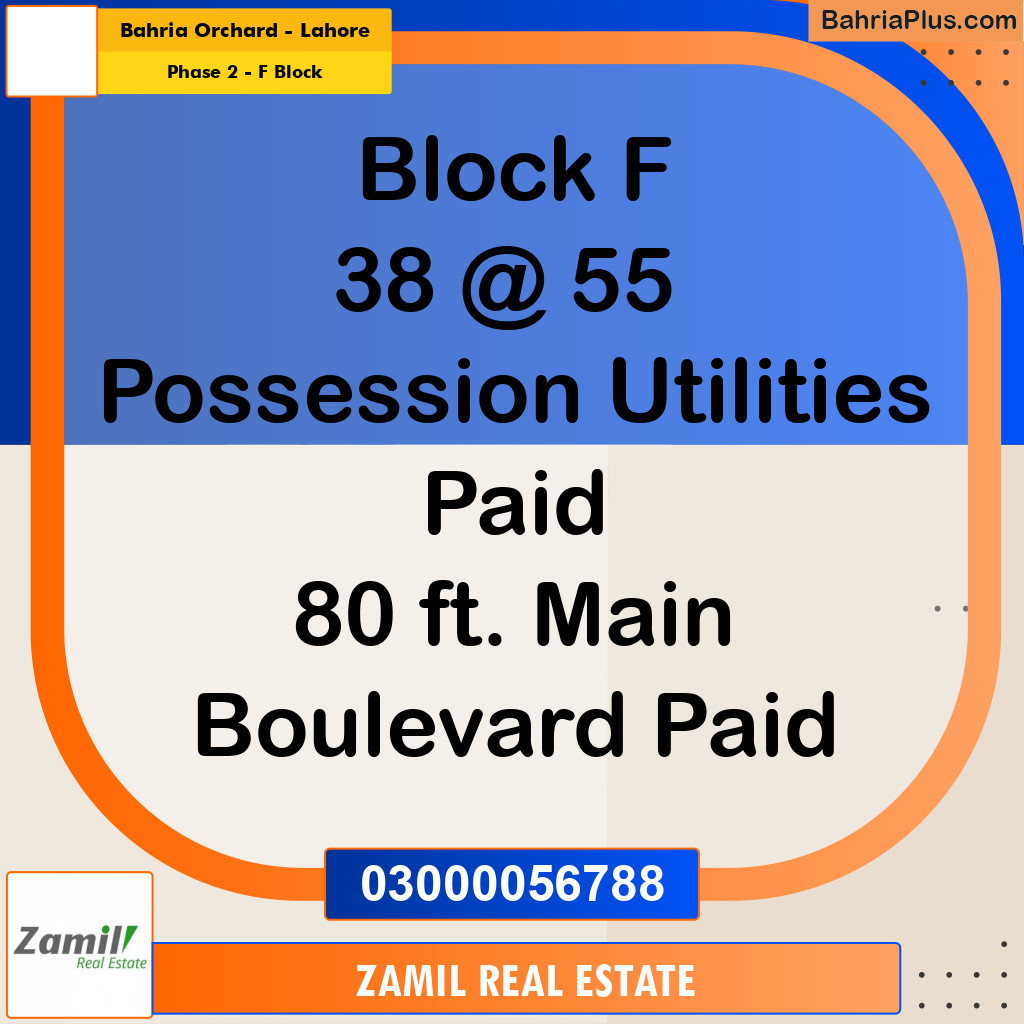 5 Marla Residential Plot for Sale in Phase 2 - F Block -  Bahria Orchard, Lahore - (BP-334484)