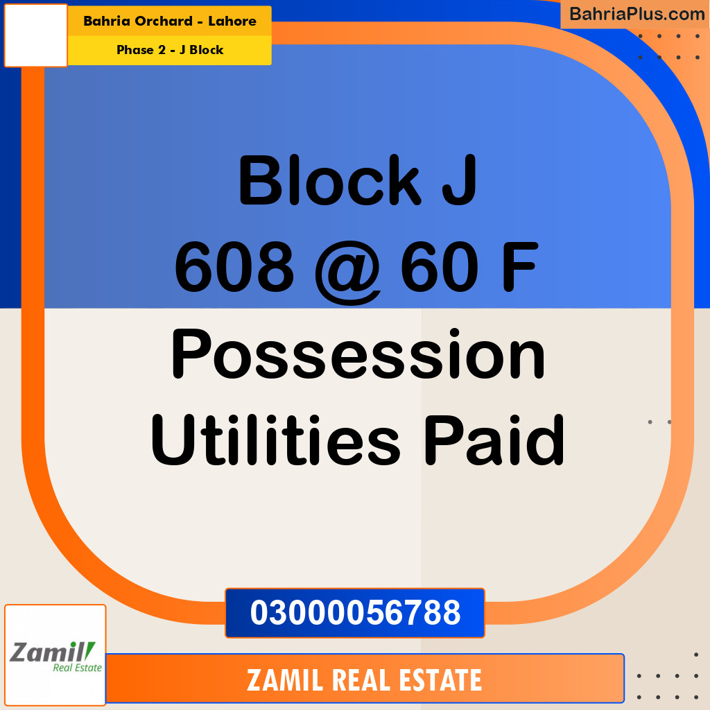 8 Marla Residential Plot for Sale in Phase 2 - J Block -  Bahria Orchard, Lahore - (BP-334558)