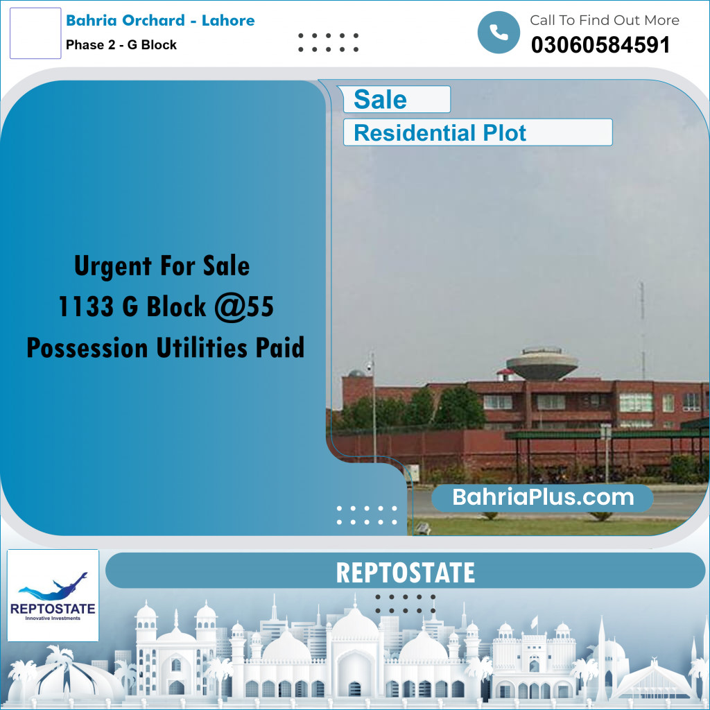 5 Marla Residential Plot for Sale in Phase 2 - G Block -  Bahria Orchard, Lahore - (BP-334605)
