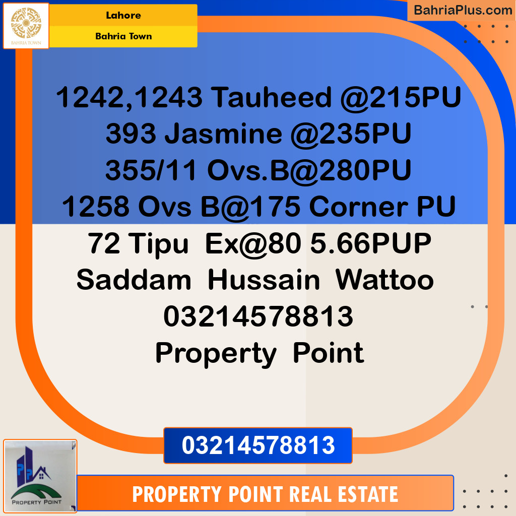 Residential Plot for Sale in Bahria Town, Lahore - (BP-334692)