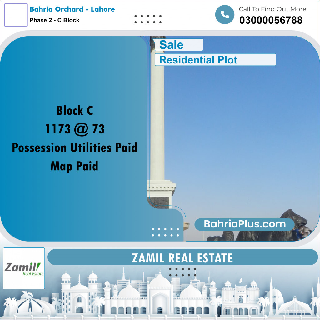 8 Marla Residential Plot for Sale in Phase 2 - C Block -  Bahria Orchard, Lahore - (BP-334699)