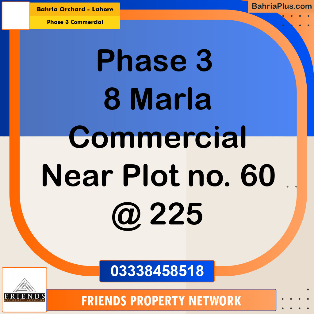 8 Marla Residential Plot for Sale in Phase 3 Commercial -  Bahria Orchard, Lahore - (BP-334721)
