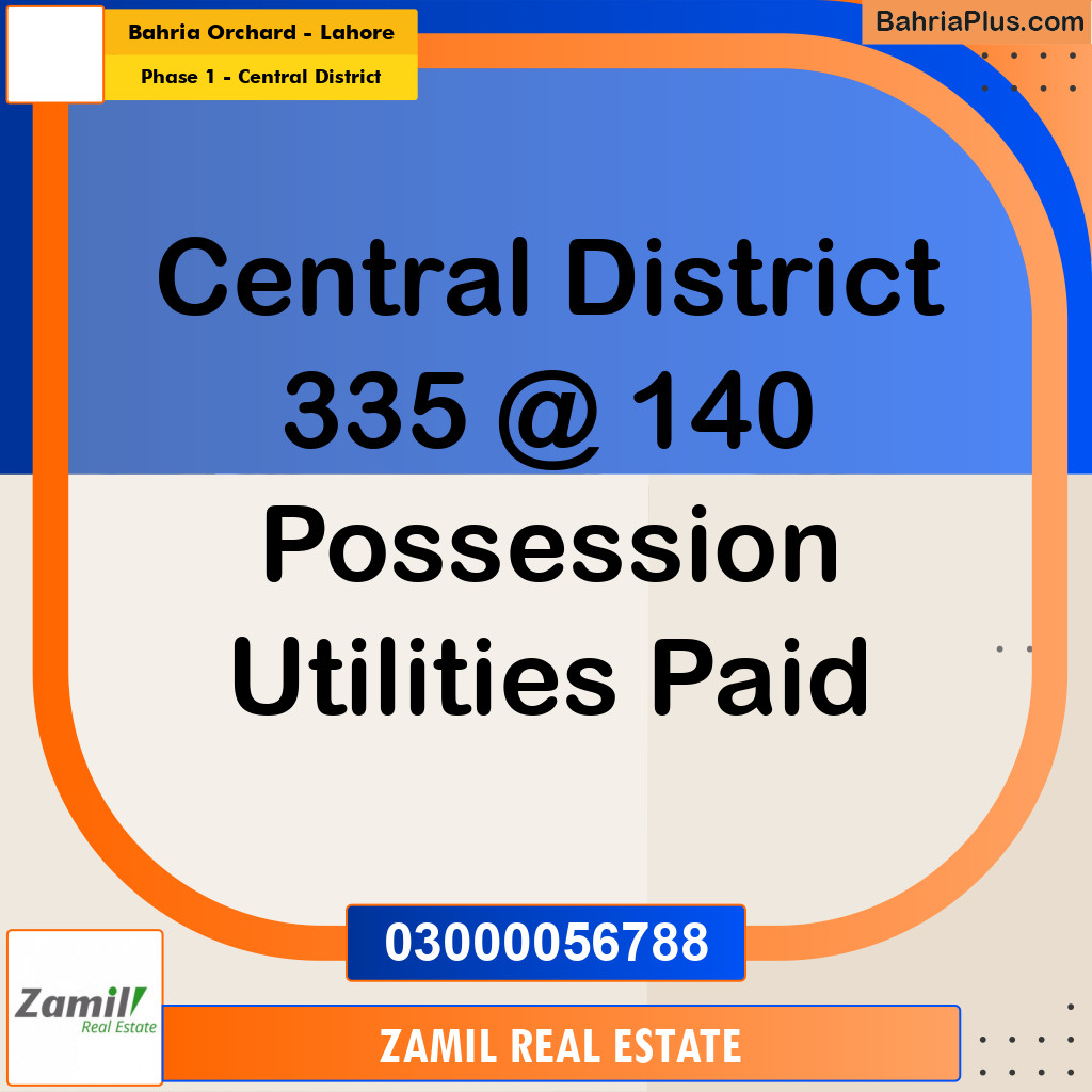 10 Marla Residential Plot for Sale in Phase 1 - Central District -  Bahria Orchard, Lahore - (BP-334812)