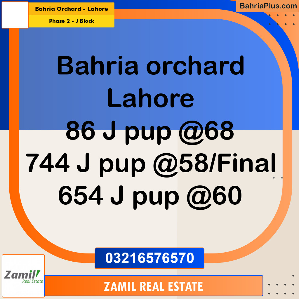 8 Marla Residential Plot for Sale in Phase 2 - J Block -  Bahria Orchard, Lahore - (BP-334849)