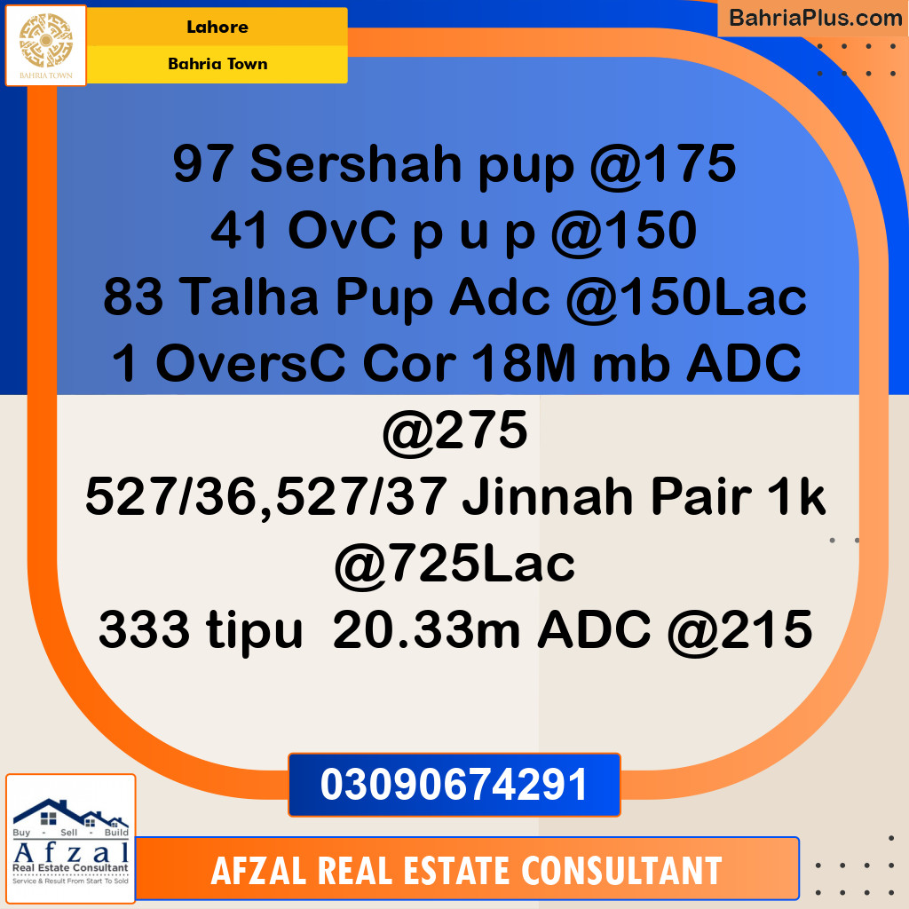 Residential Plot for Sale in Bahria Town, Lahore - (BP-334934)