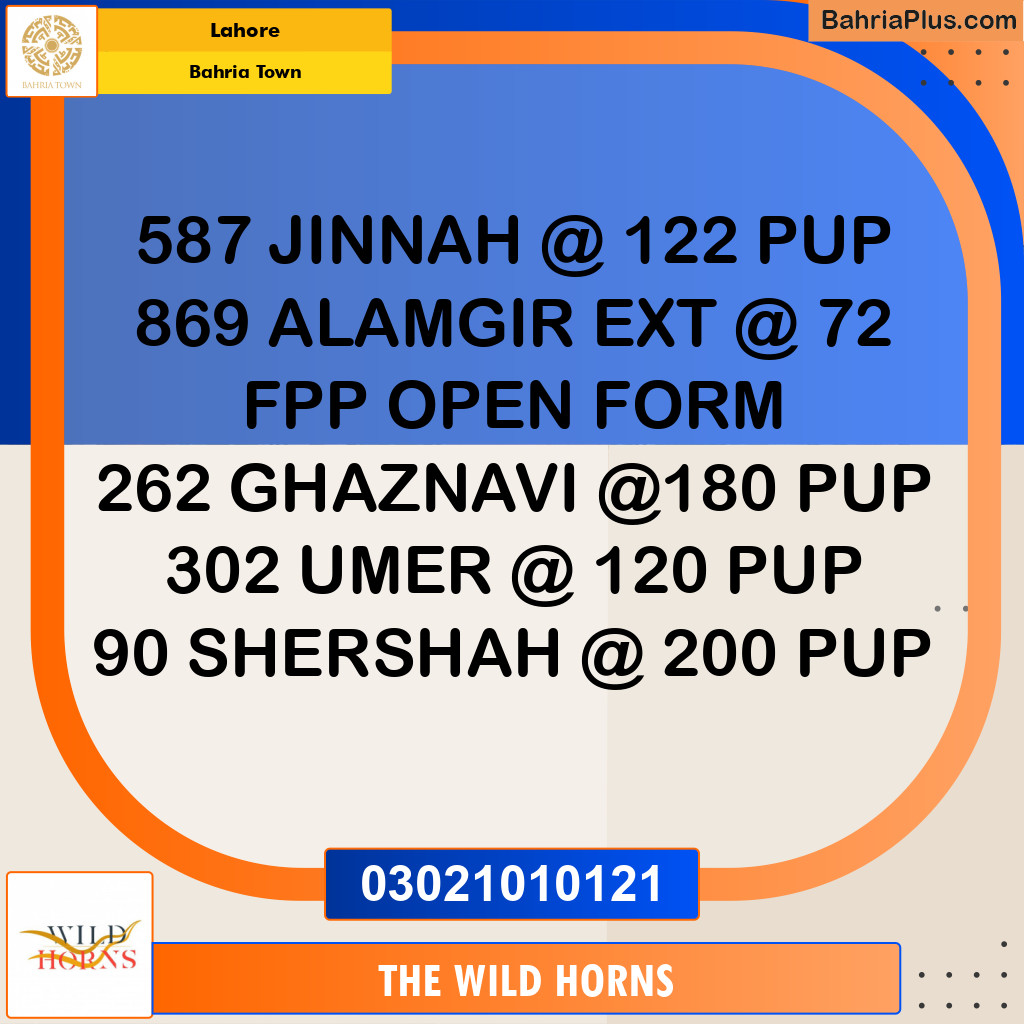 Residential Plot for Sale in Bahria Town, Lahore - (BP-334940)