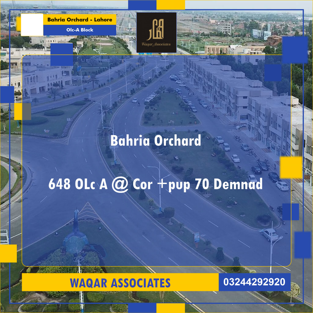 Residential Plot for Sale in OLC-A Block -  Bahria Orchard, Lahore - (BP-334950)