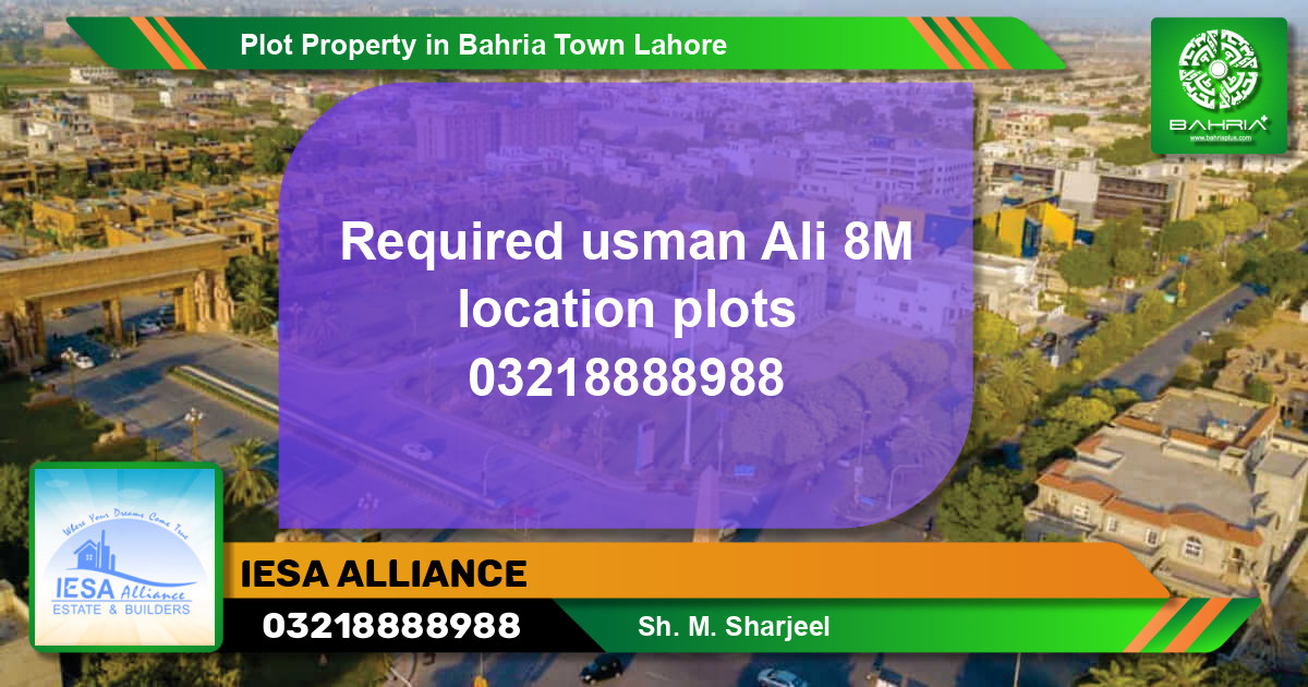 Residential Plot for Sale in Bahria Town, Lahore - (BP-33500)