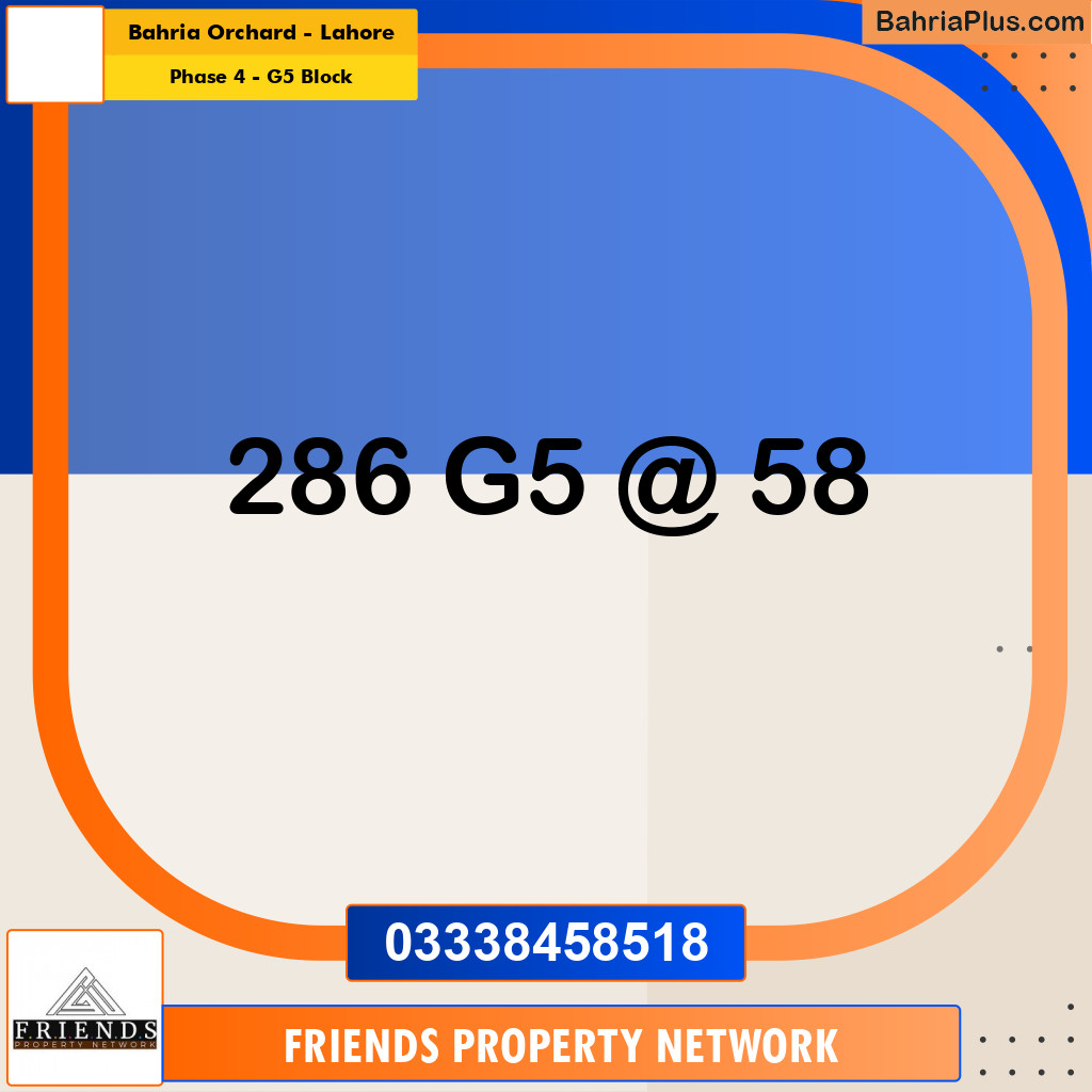 5 Marla Residential Plot for Sale in Phase 4 - G5 Block -  Bahria Orchard, Lahore - (BP-335027)