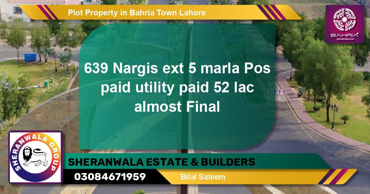 Residential Plot for Sale in Bahria Town, Lahore - (BP-33504)