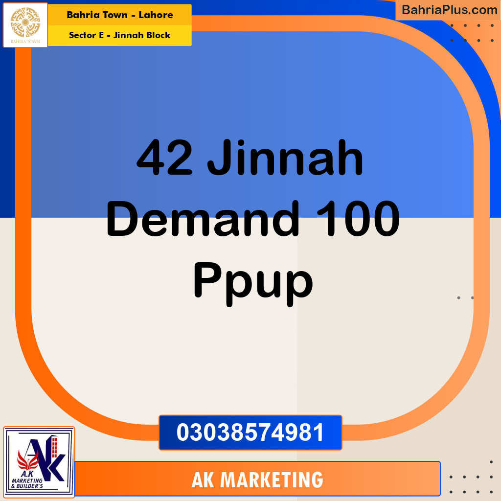 5 Marla Residential Plot for Sale in Sector E - Jinnah Block -  Bahria Town, Lahore - (BP-335228)