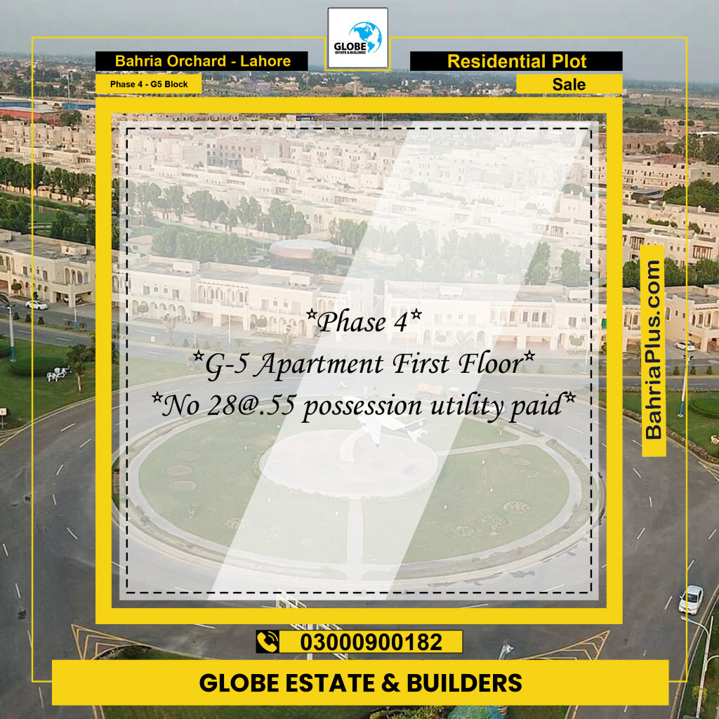 4 Marla Residential Plot for Sale in Phase 4 - G5 Block -  Bahria Orchard, Lahore - (BP-335268)