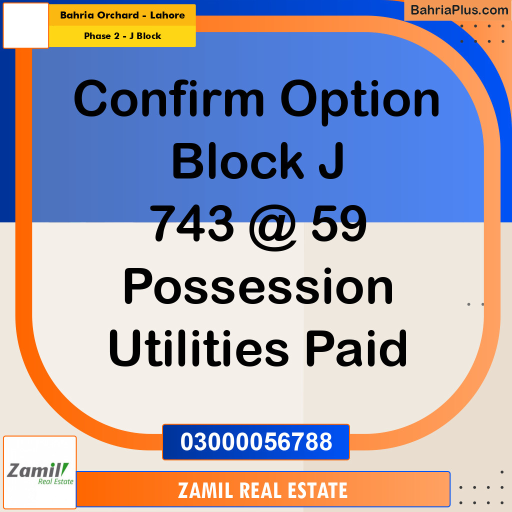 8 Marla Residential Plot for Sale in Phase 2 - J Block -  Bahria Orchard, Lahore - (BP-335306)
