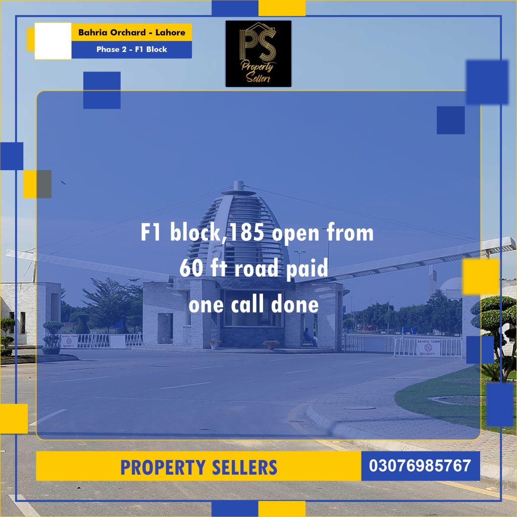 8 Marla Residential Plot for Sale in Phase 2 - F1 Block -  Bahria Orchard, Lahore - (BP-335360)