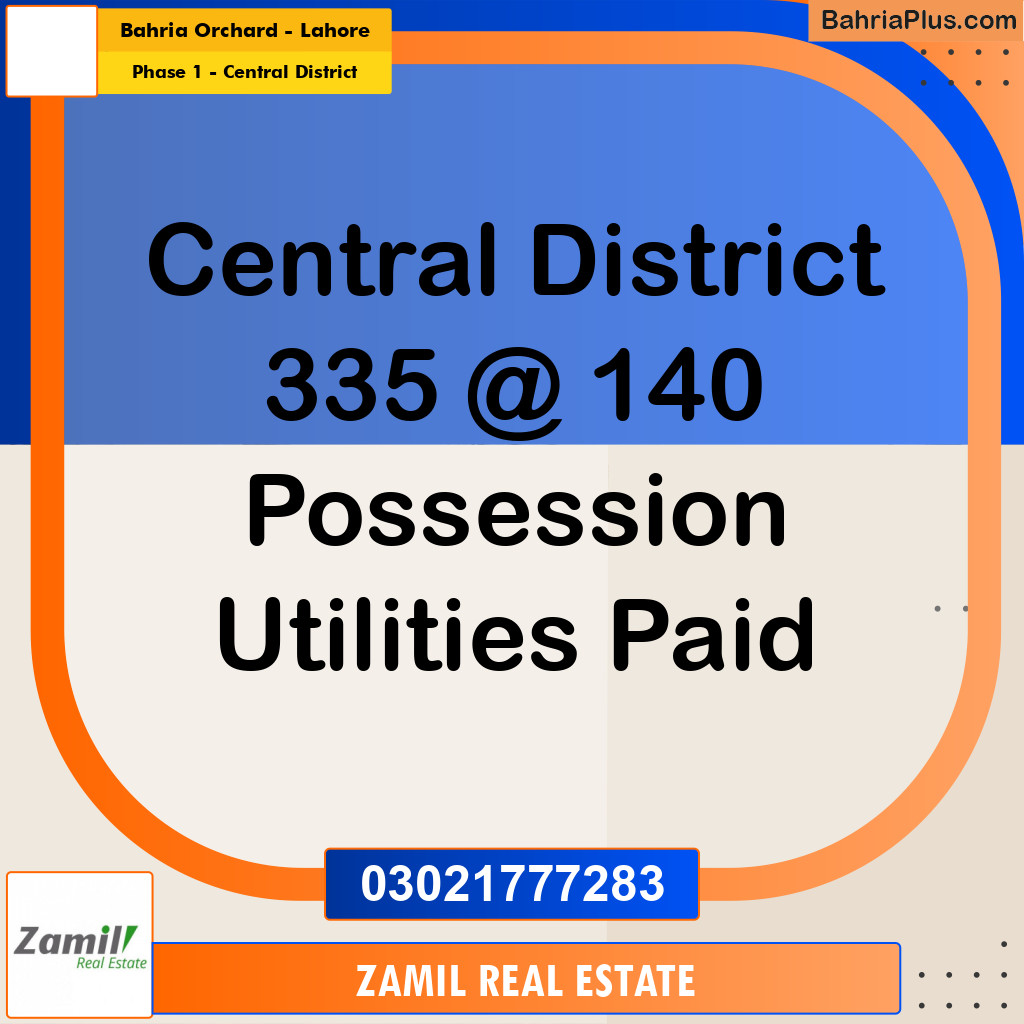 10 Marla Residential Plot for Sale in Phase 1 - Central District -  Bahria Orchard, Lahore - (BP-335417)