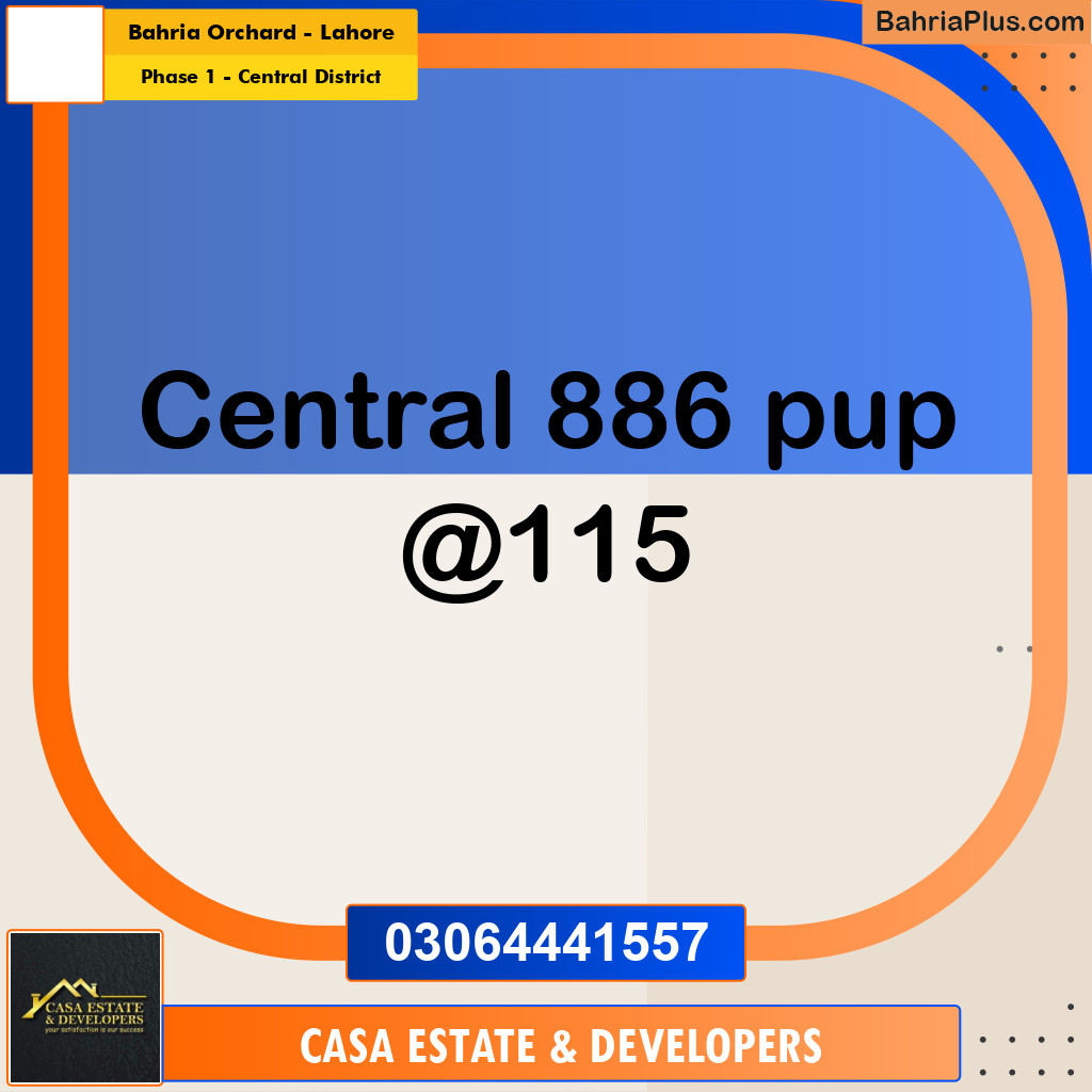 10 Marla Residential Plot for Sale in Phase 1 - Central District -  Bahria Orchard, Lahore - (BP-335463)