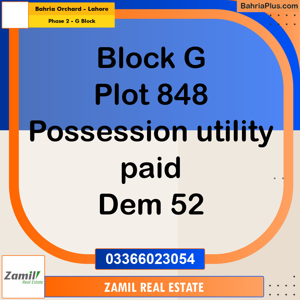 5 Marla Residential Plot for Sale in Phase 2 - G Block -  Bahria Orchard, Lahore - (BP-335540)