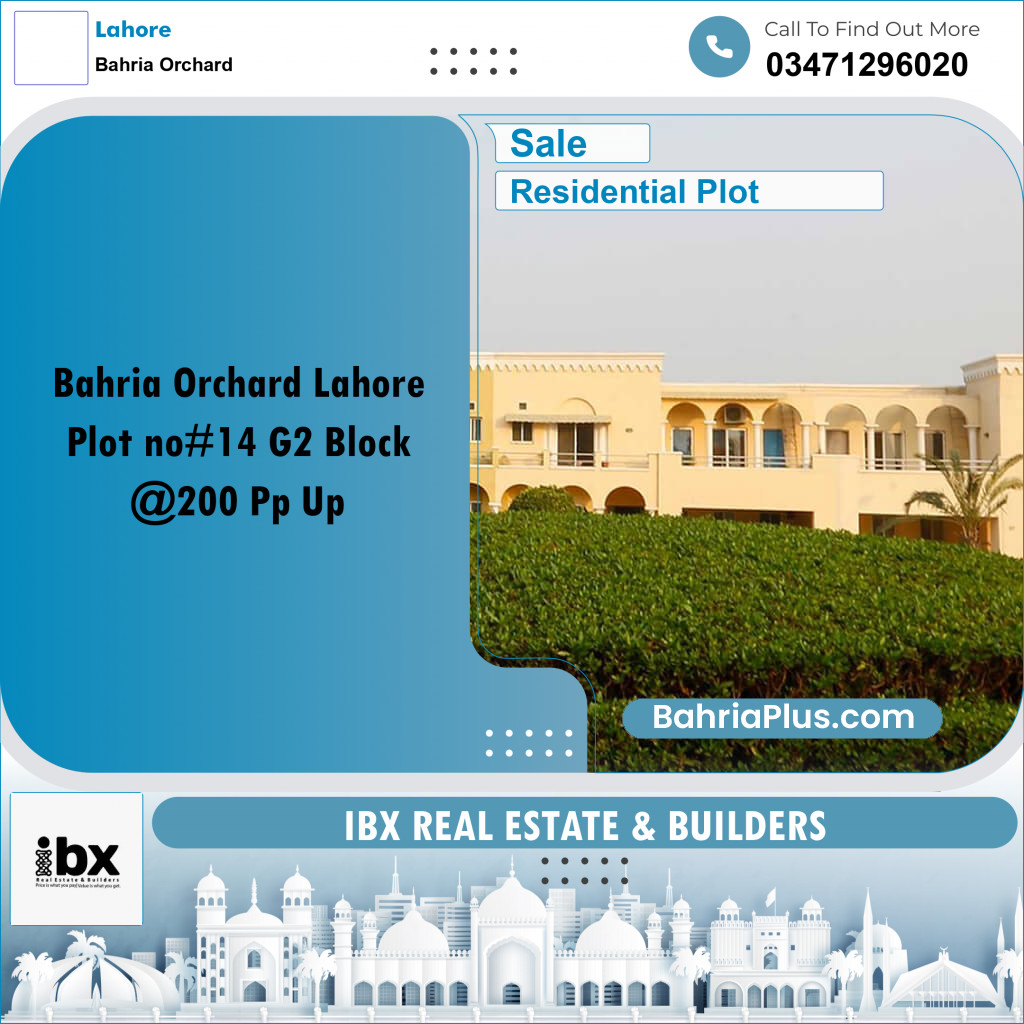 1 Kanal Residential Plot for Sale in Bahria Orchard, Lahore - (BP-335585)