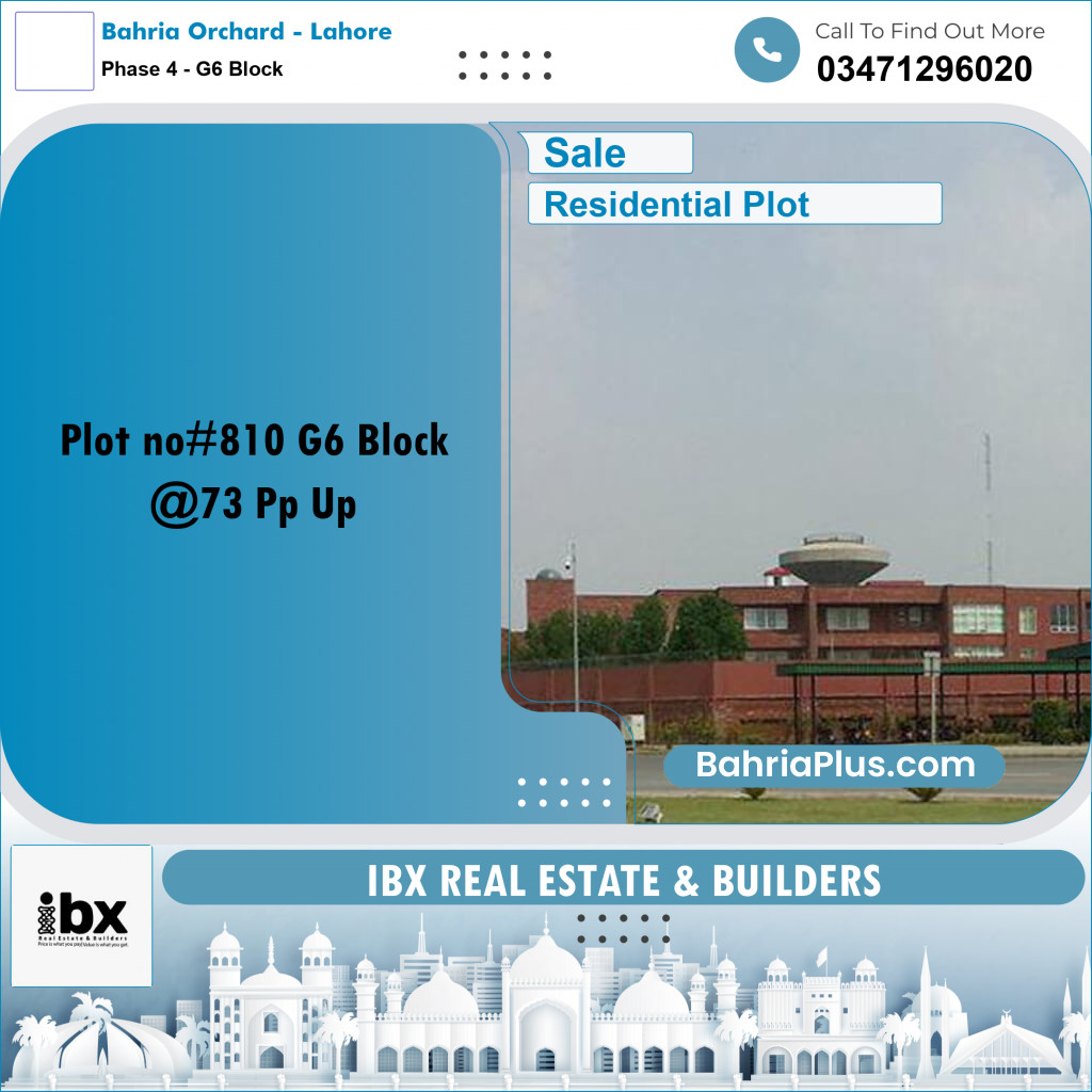 5 Marla Residential Plot for Sale in Phase 4 - G6 Block -  Bahria Orchard, Lahore - (BP-335586)