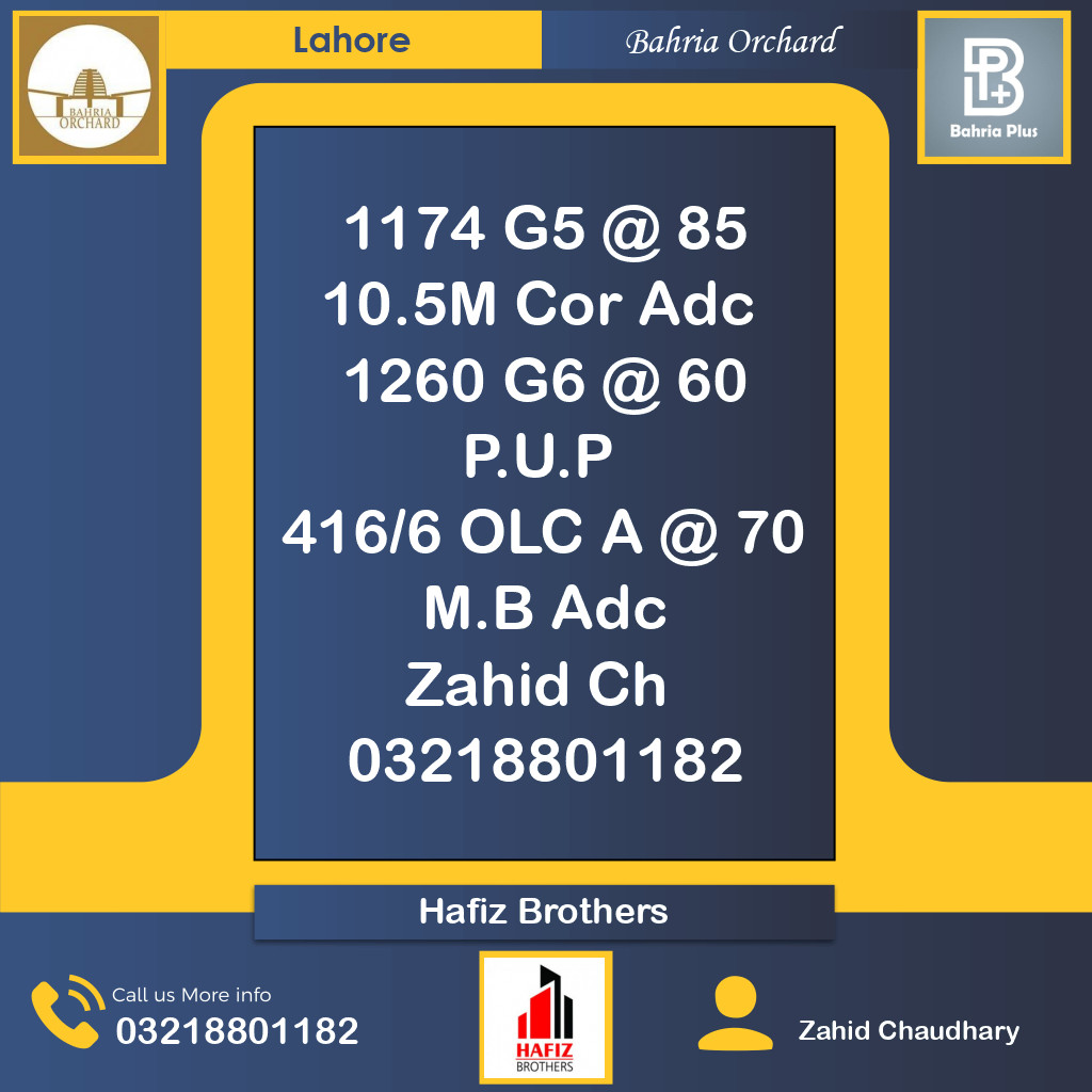 10 Marla Residential Plot for Sale in Bahria Orchard, Lahore - (BP-335618)
