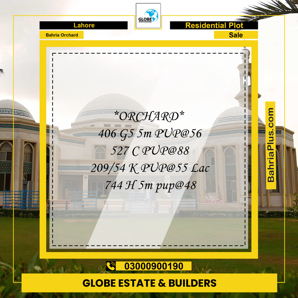 Residential Plot for Sale in Bahria Orchard, Lahore - (BP-335629)