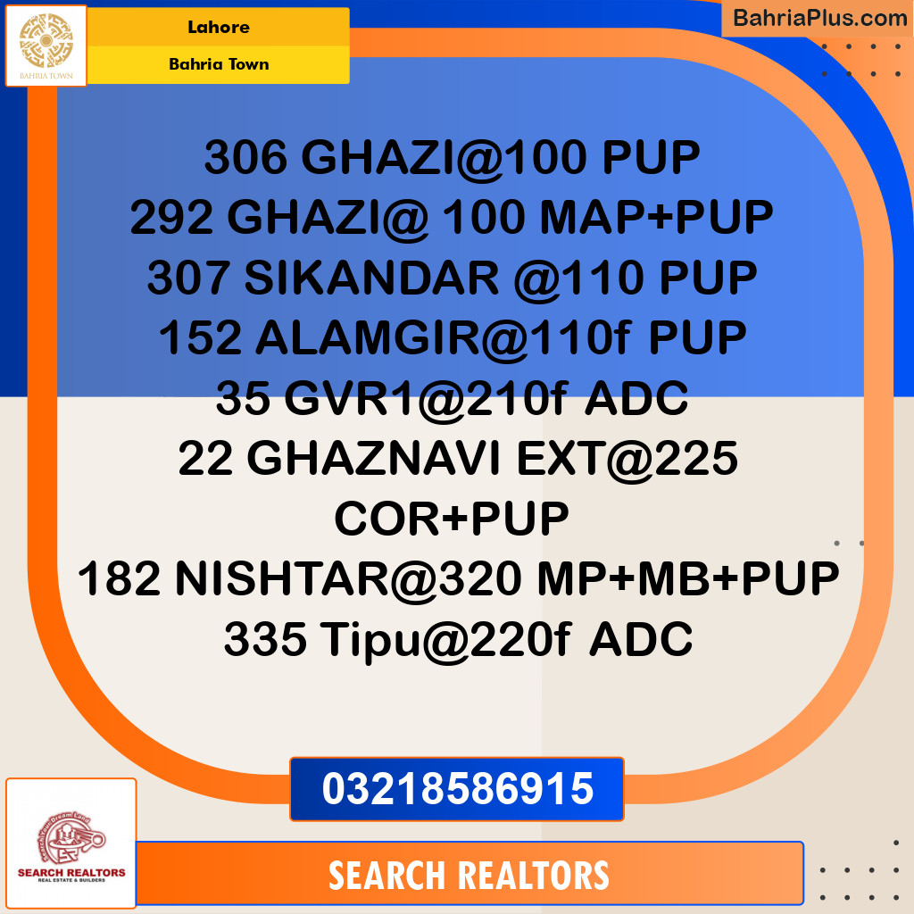Residential Plot for Sale in Bahria Town, Lahore - (BP-335791)