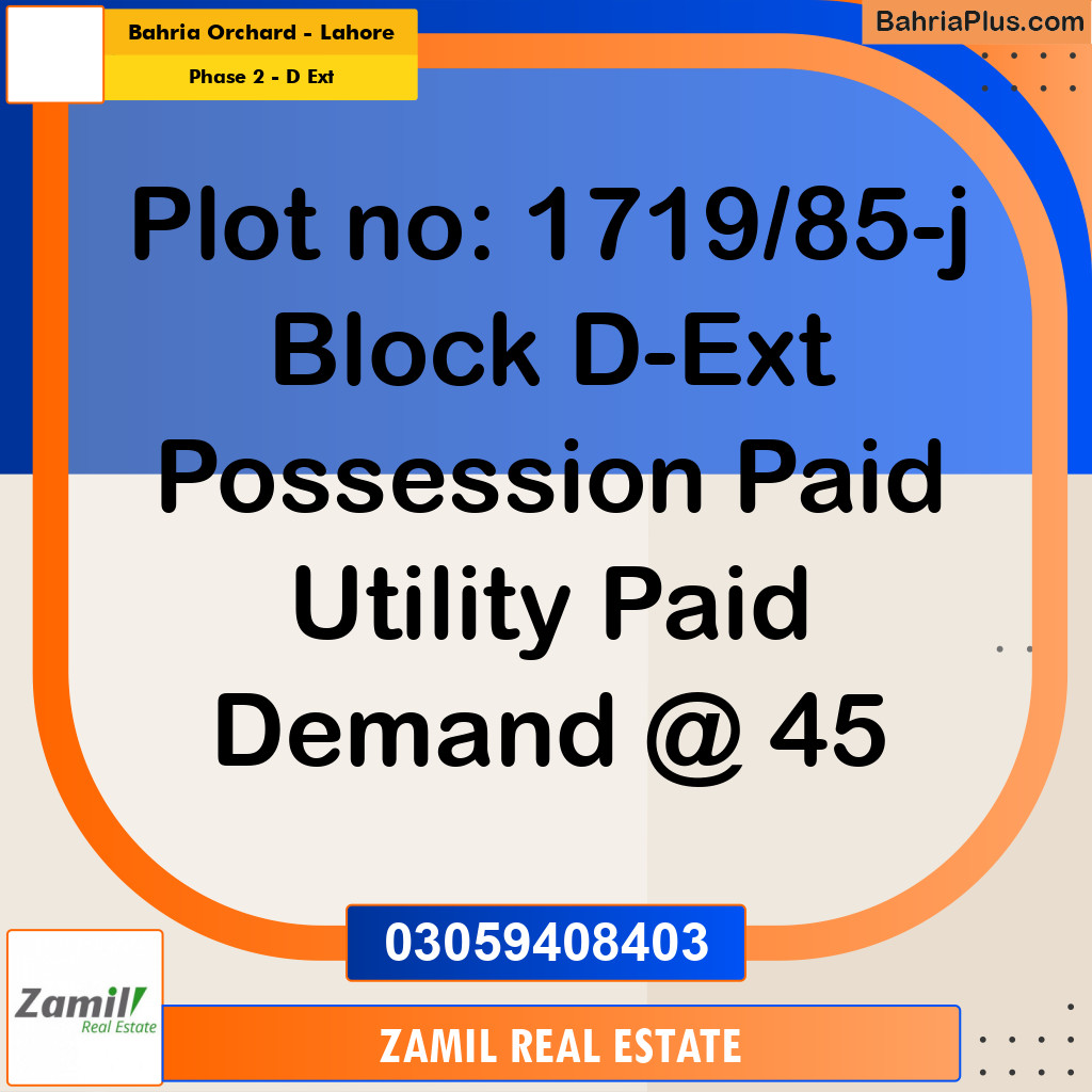 5 Marla Residential Plot for Sale in Phase 2 - D Ext -  Bahria Orchard, Lahore - (BP-335801)