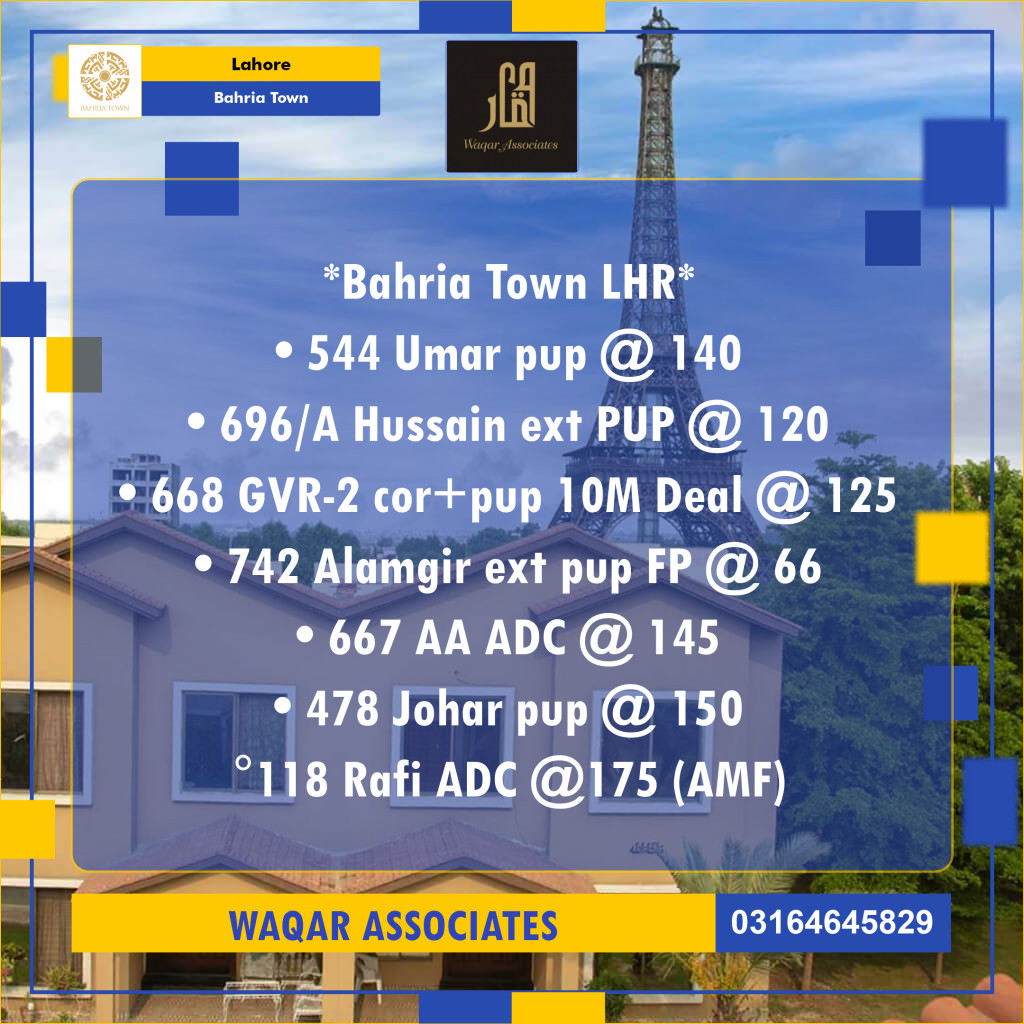 10 Marla Residential Plot for Sale in Bahria Town, Lahore - (BP-335876)