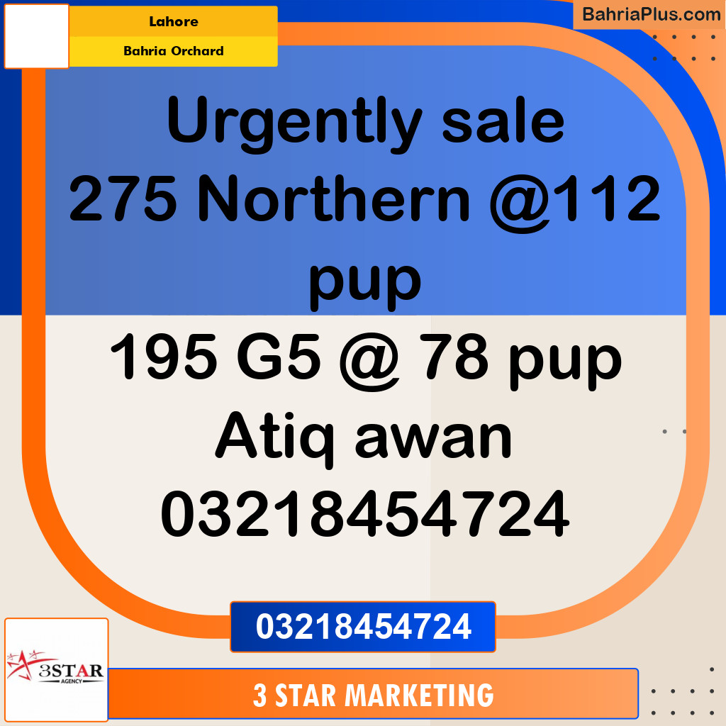 Residential Plot for Sale in Bahria Orchard, Lahore - (BP-335910)