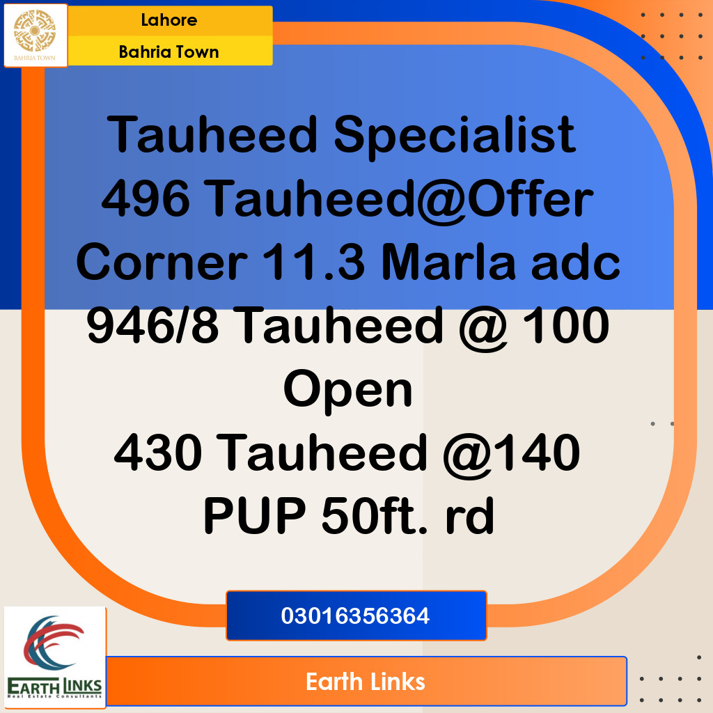 Residential Plot for Sale in Bahria Town, Lahore - (BP-335938)