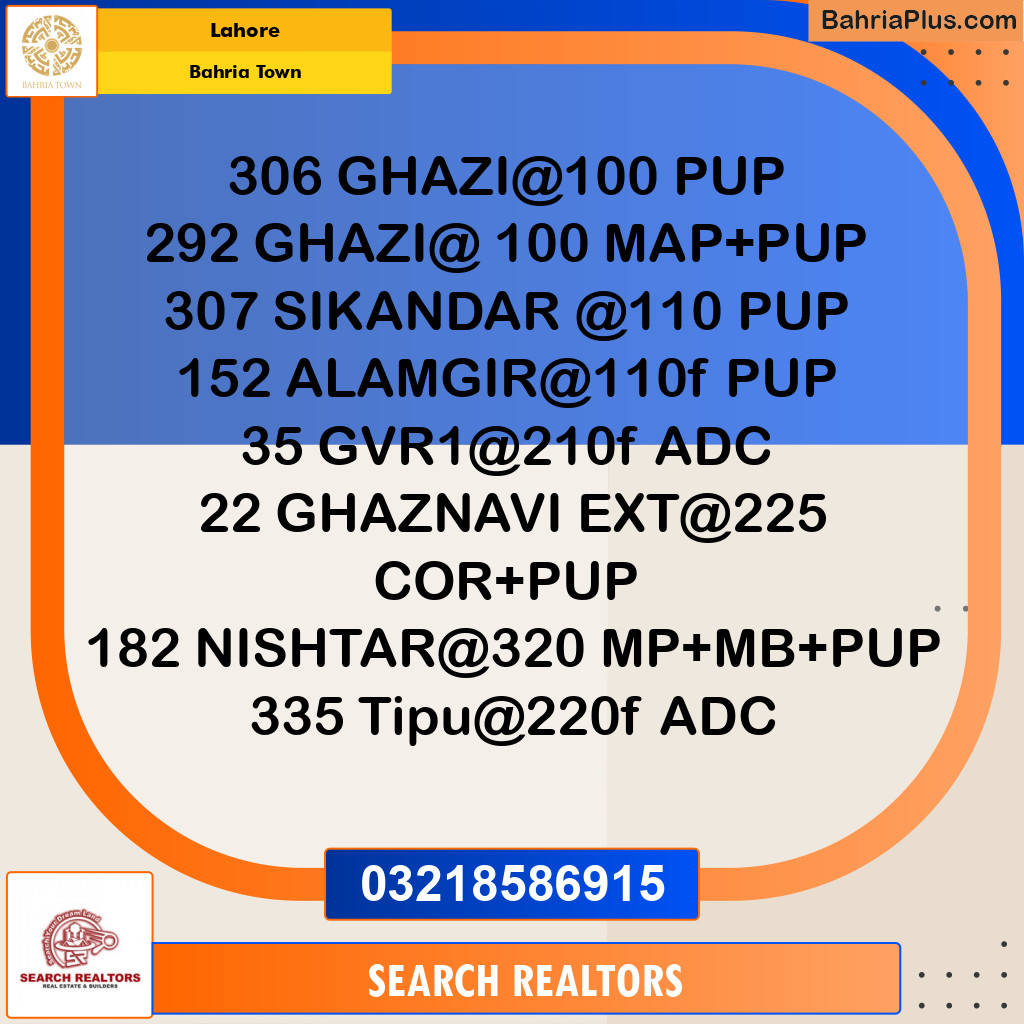 Residential Plot for Sale in Bahria Town, Lahore - (BP-335987)