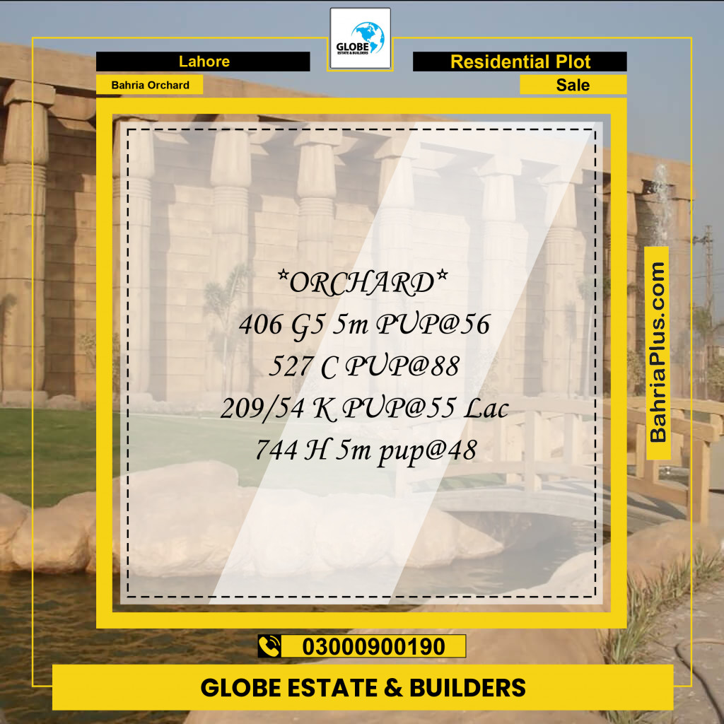 Residential Plot for Sale in Bahria Orchard, Lahore - (BP-336112)