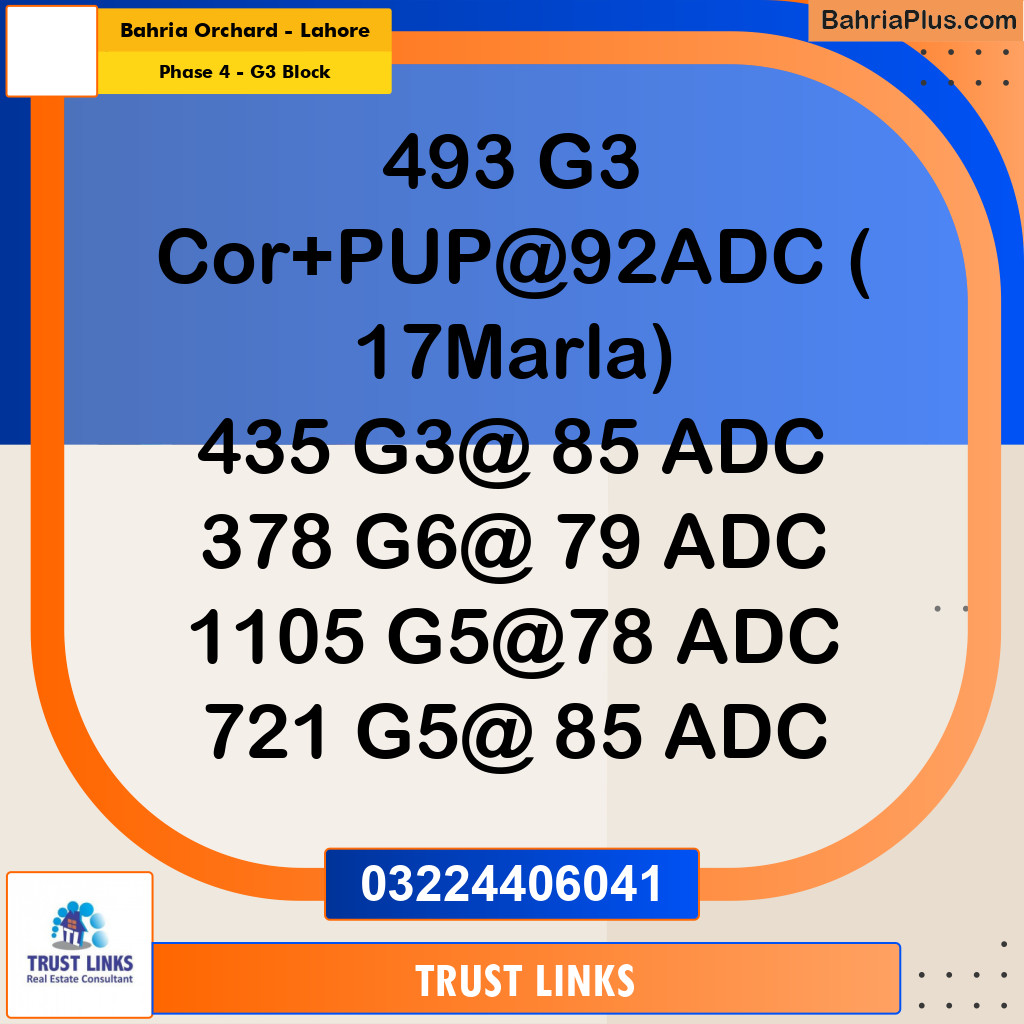 10 Marla Residential Plot for Sale in Phase 4 - G3 Block -  Bahria Orchard, Lahore - (BP-336182)
