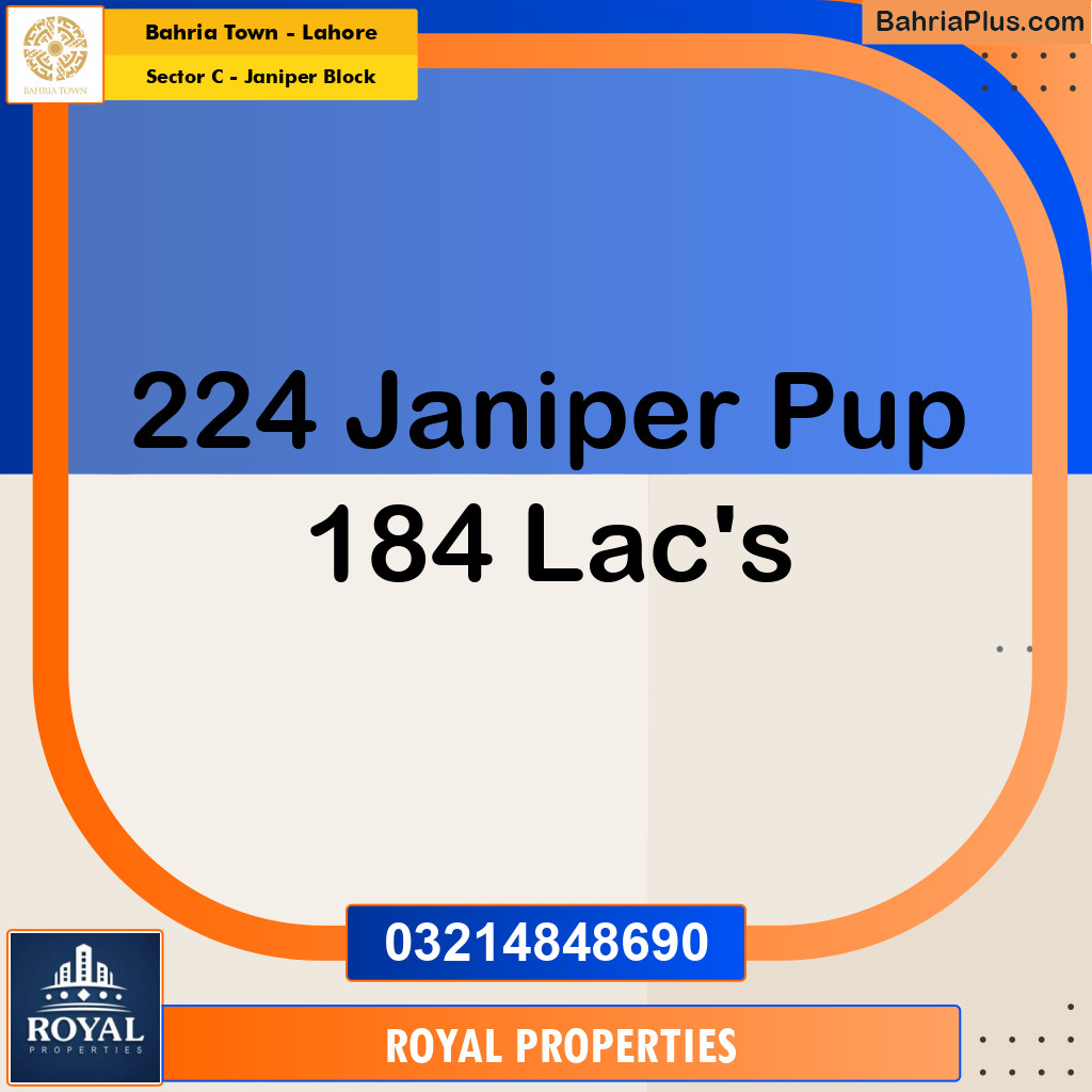 10 Marla Residential Plot for Sale in Sector C - Janiper Block -  Bahria Town, Lahore - (BP-336230)