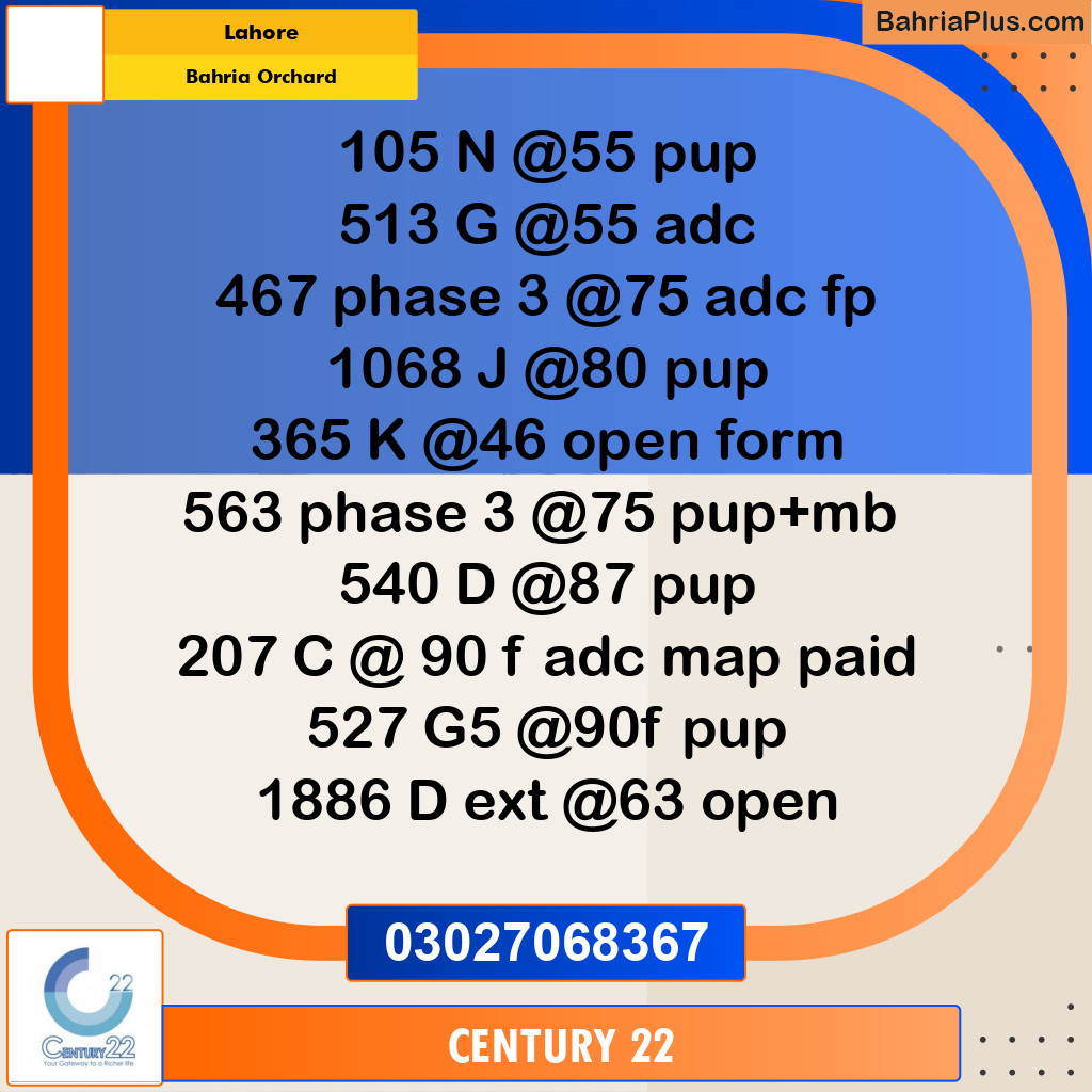 Residential Plot for Sale in Bahria Orchard, Lahore - (BP-336261)