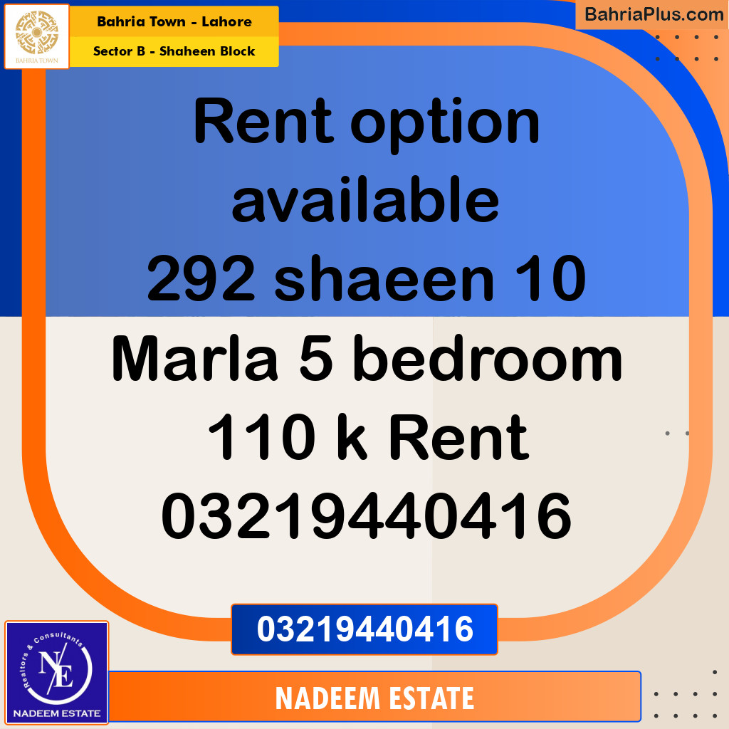 Residential Plot for Sale in Sector B - Shaheen Block -  Bahria Town, Lahore - (BP-336275)