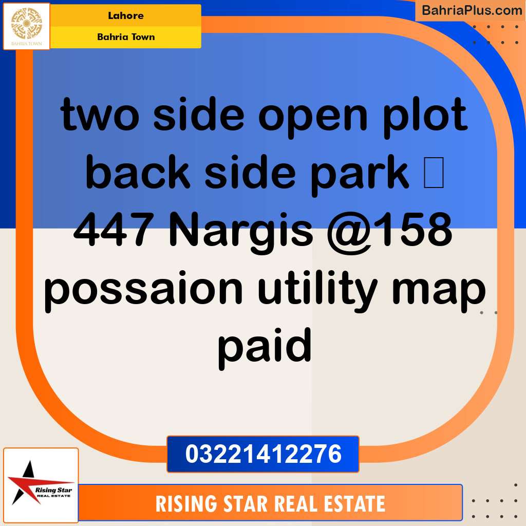 Residential Plot for Sale in Bahria Town, Lahore - (BP-336279)