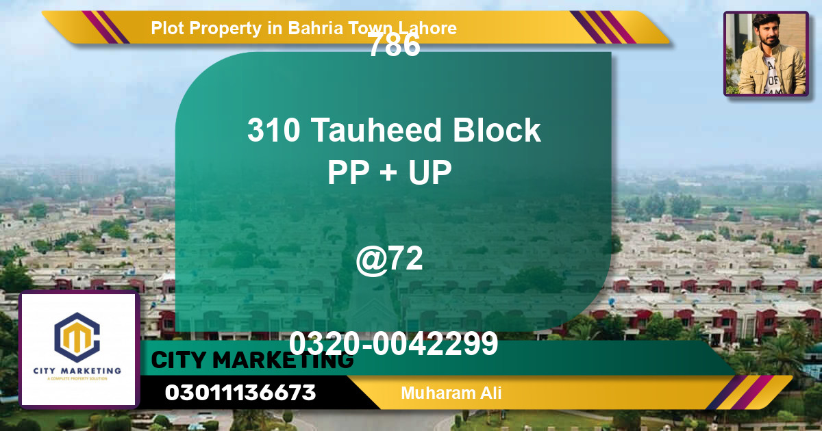 Residential Plot for Sale in Bahria Town, Lahore - (BP-33660)