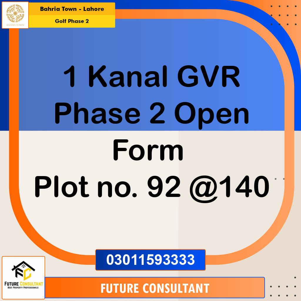 1 Kanal Residential Plot for Sale in Golf Phase 2 -  Bahria Town, Lahore - (BP-336625)