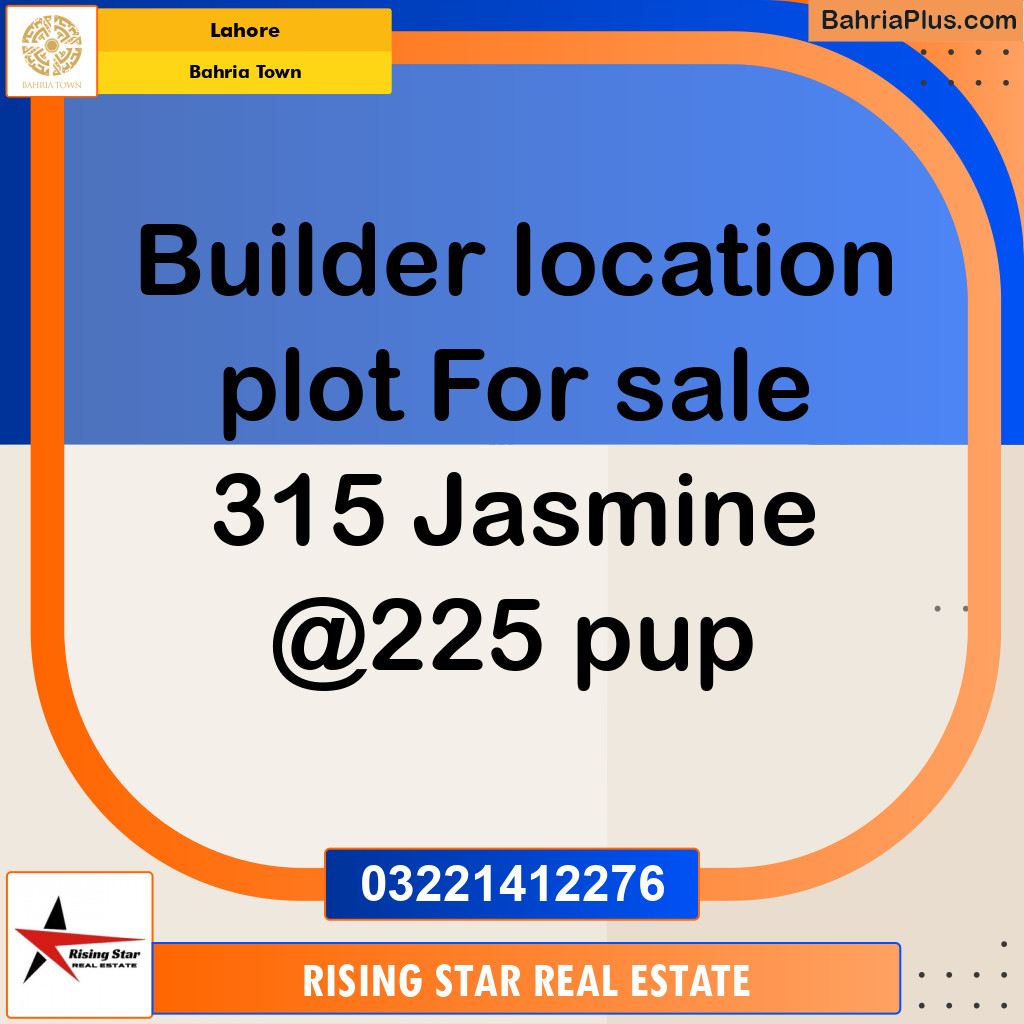Residential Plot for Sale in Bahria Town, Lahore - (BP-336675)